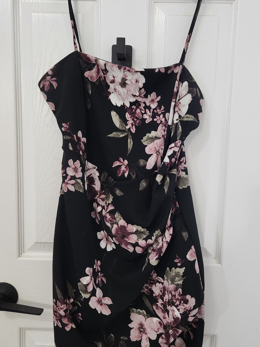 Eclipse Black Dress with Pink Floral Print